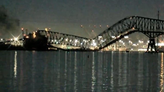 Key Bridge Collapse Captured on Livestream 