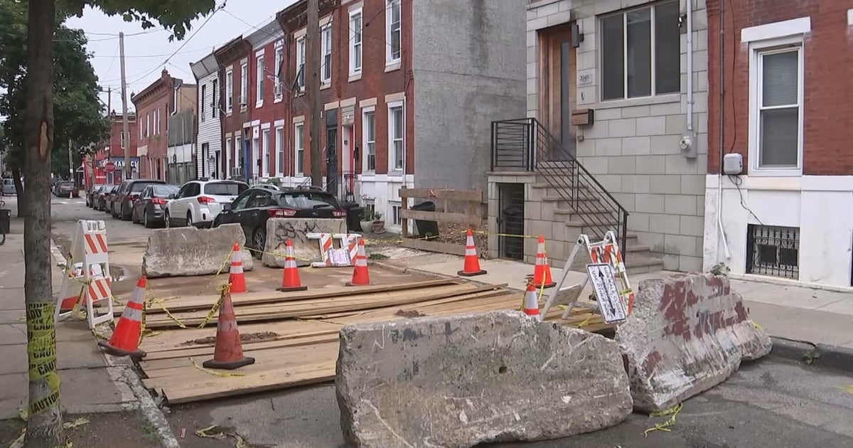 Crews hit snag repairing 2-month-old sinkhole in Point Breeze 
